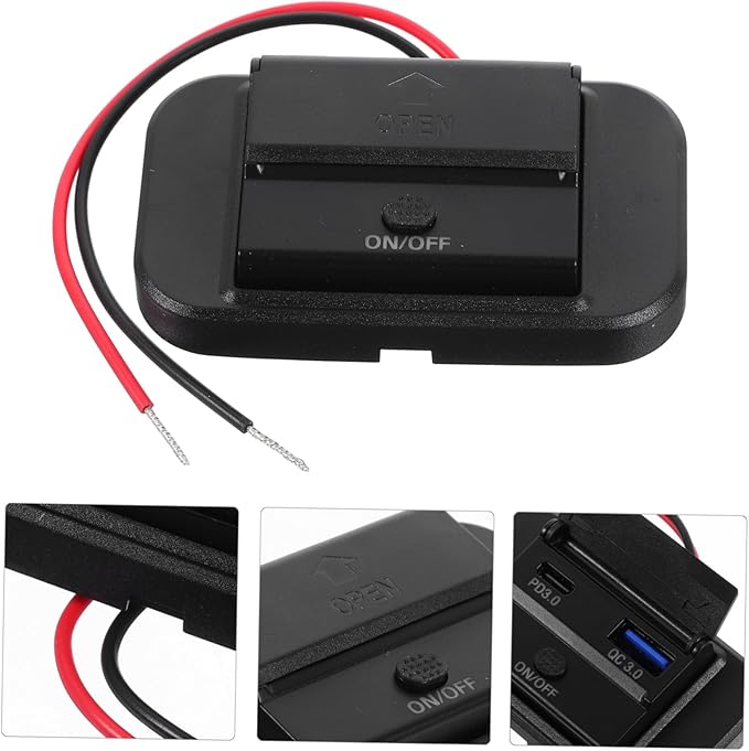 GLEAVI Motorbike Rv Fast Charger Car Phone Charger 12v USB c Outlet Wall Mount Accessory