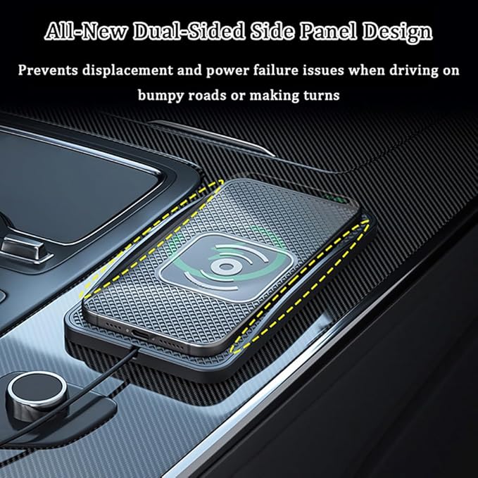 Wireless Car Charger Pad for Subaru Crosstrek 2013-2026, Type-C/USB 20W Car Wireless Charger Non-Slip Phone Charging Pad Car Accessories,B 30cm Cable USB Plug