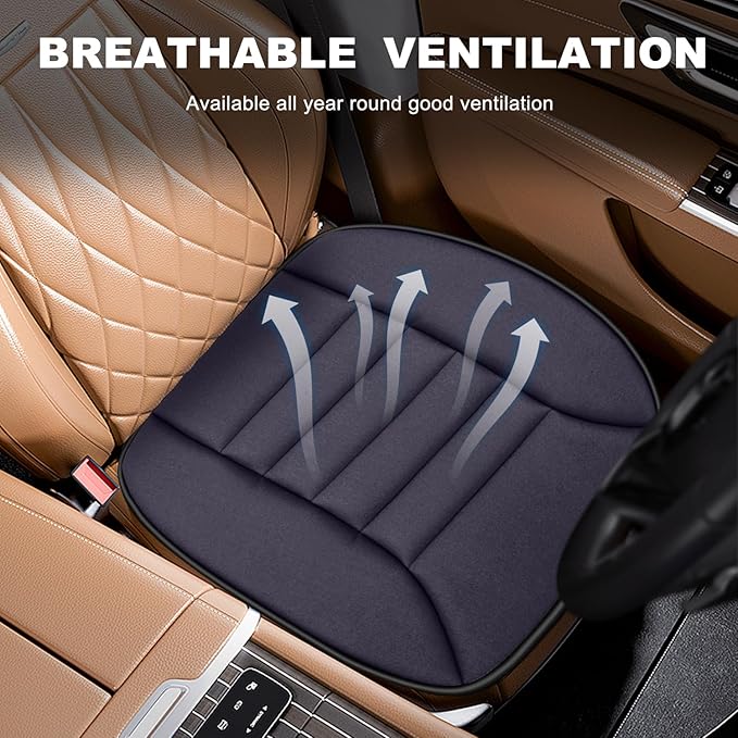 1 Pack Car Seat Cushion with Thin Comfort Memory Foam, Seat Cushion for Car and Office Chair