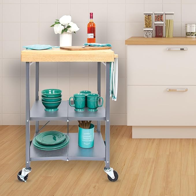 Origami SMBT-02 Foldable Kitchen Island Cart