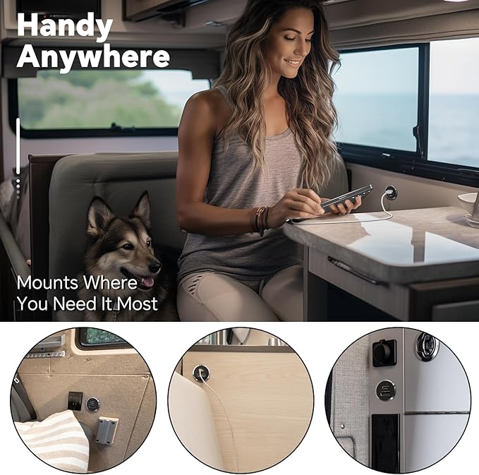 Luxury Mirror Panel Light and RV USB Charger Bundle