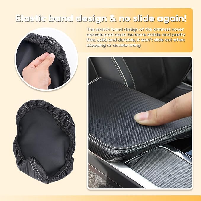 LFOTPP Central Console Armrest Box Cover Fit for Volov 2021 2022 2023 2024 2025 2026 XC60 S60 SPA Cover Car Armrest Cover Auto Center Console Pad (XC60 S60 Carbon Fiber)