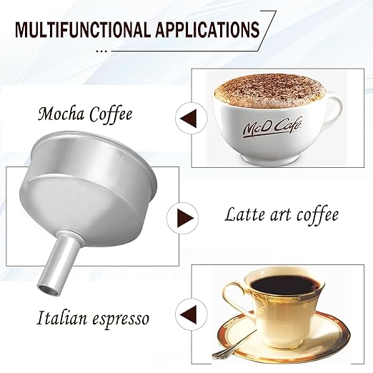 Coffee Pot Replacement Funnel Fits for Mocha Coffee Maker Pot 3-Cup,Moka Pot Funnel Replacement(1 Pcs 3-Cup
