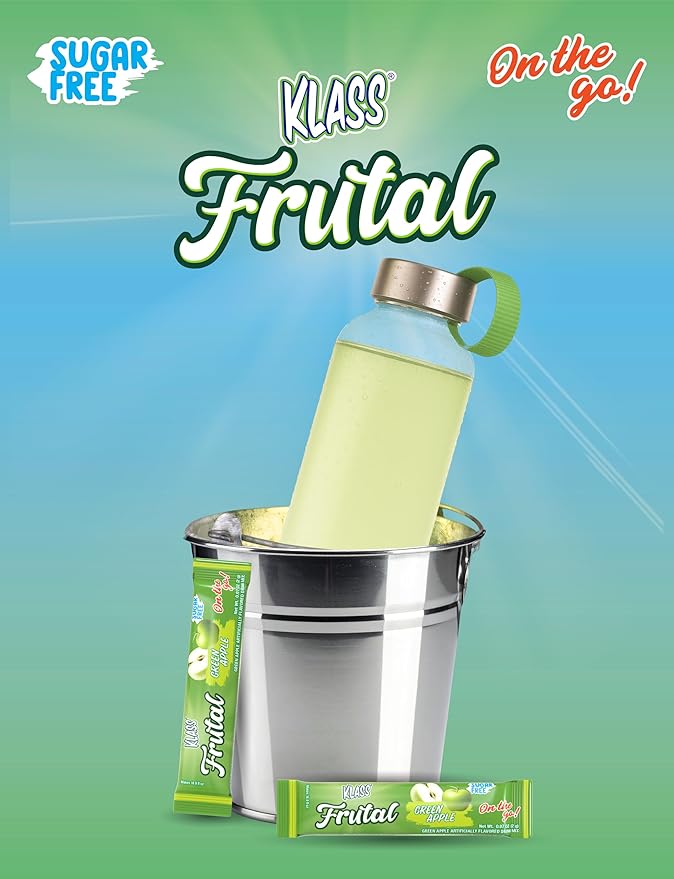 Árbol Frutal On-The-Go! | Powdered Drink Mix – Green Apple Flavor, Sugar Free – 30 Stick Packs