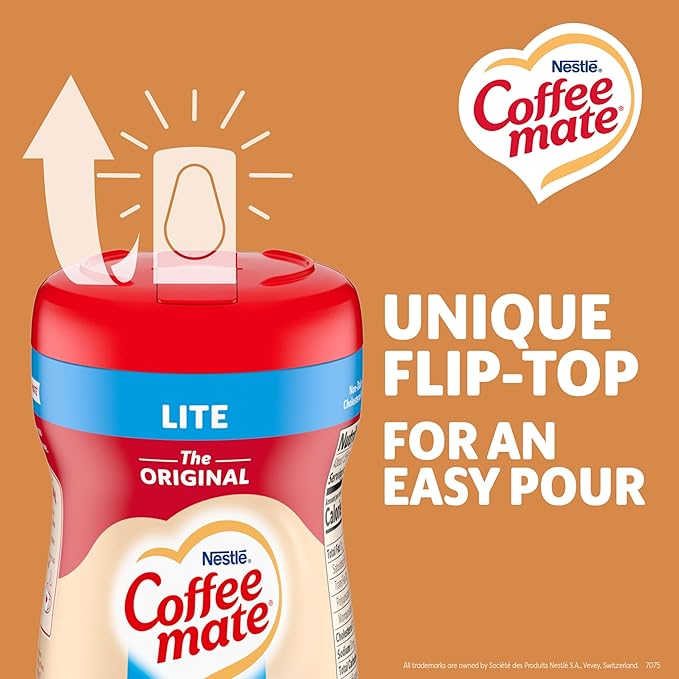 Nestle Coffee mate Coffee Creamer, Original Lite, Non Dairy Powder Creamer, 11 oz (Pack of 12)
