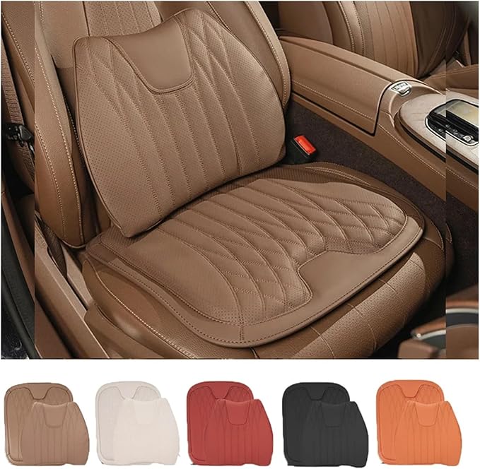 F Car Seat Cushion for BMW All Model I3 I4 I8 X1 X2 X3 X4 X5 X5M X6 X7 Z4 Car Lumbar Support Pillow Auto Seat Waist Back Cushion Y (Color : Brown B)