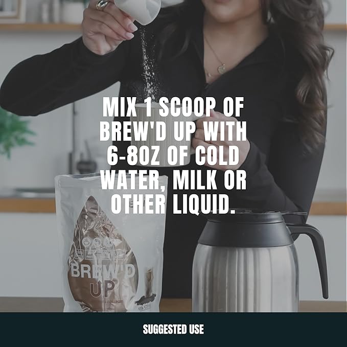 Sweat Ethic Brew’D UP Collagen Protein Coffee, Whey Isolate & Collagen Peptides, Natural Caffeine, Low Lactose, No Added Sugar, Easy-Mix Protein Coffee Powder, Caramel Frappe Flavor, 15 Servings