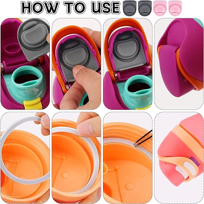4 Sets Replacement Seal Gasket Stoppers for Owala Freesip Cap Mouth,Silicone O Sealing Ring Parts Water Bottle Top Lid Accessories for Owala Freesip 16/19/24/32/40oz 4p1-a03
