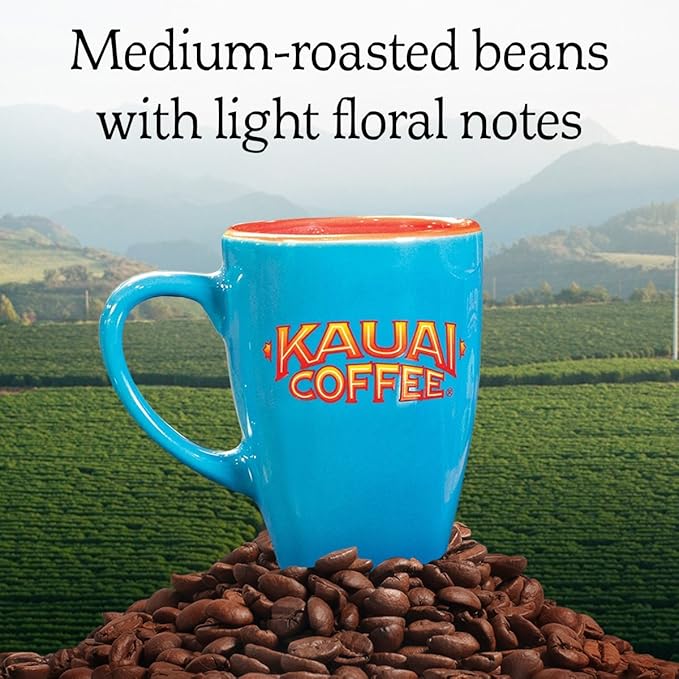 Kauai Coffee Koloa Estate Medium Roast - Whole Bean Coffee,24 oz. Package,(Pack of 2)
