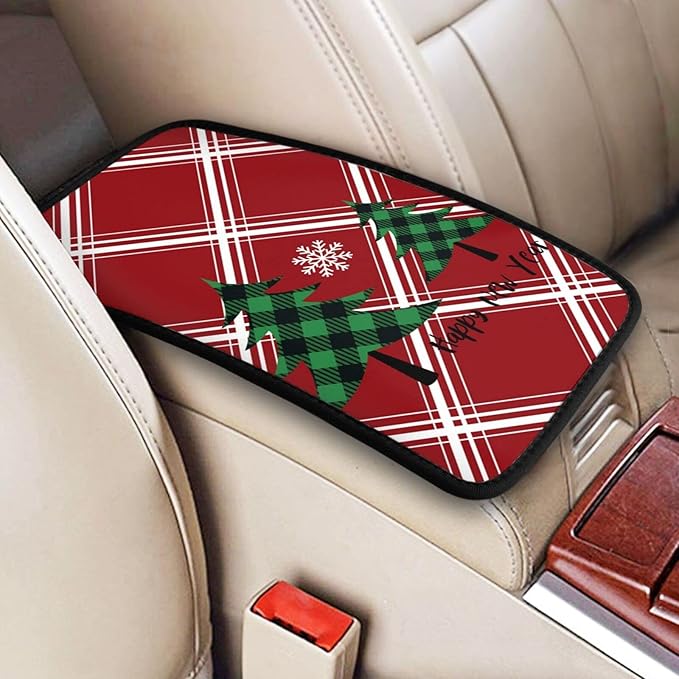 Custom Auto Center Console Pad Car Armrest Cushion Car Decor Accessories, Add Your Own Personalized Text Name Message Image on Seat Box Cover Protector, Universal for Most Vehicle Sedan, Truck, SUV