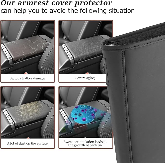 SKTU for 2026 Toyota RAV4 Armrest Cover for 2026+ Toyota RAV4 (LE/SE/XLE Premium/Woodland/XSE/Limited) Center Console Cover Toyota RAV4 2026 Accessories Console Cushion Cover with Storage Pocket