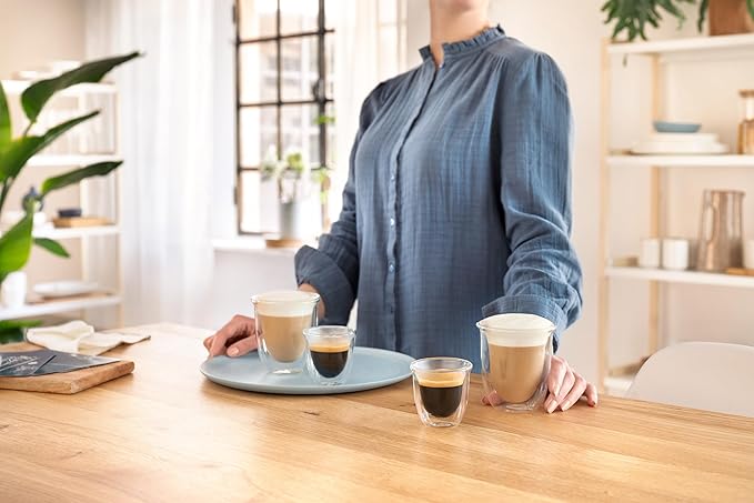 De'Longhi 5513214601 Cappuccino Glasses, 270 milliliters