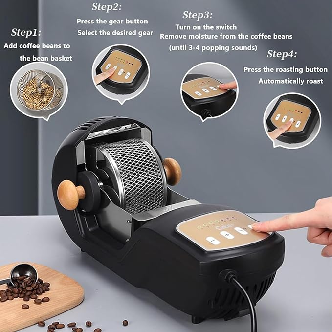 Electric Coffee Roaster Machine for Home Use, Coffee Bean Roaster Machine for Home Use,for Home and Commercial Use,，