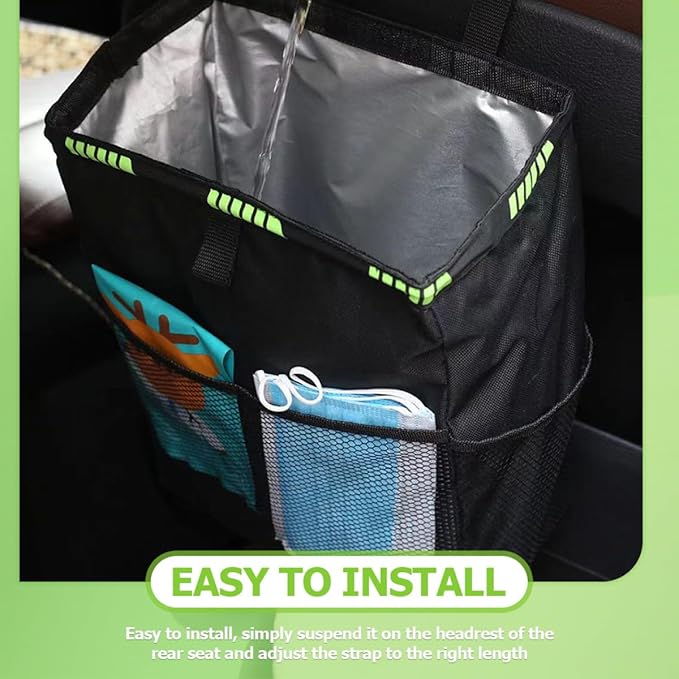 Car Backseat Organizer Large Capacity Waterproof Hanging Storage Bag with Multiple Pockets for Vehicle Interior Trash and Sundries Management