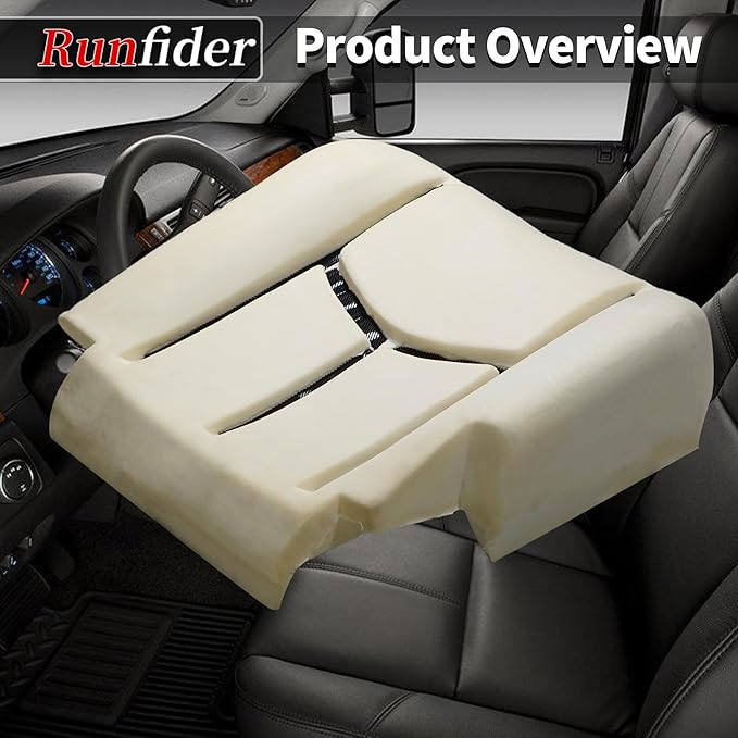 Driver Side Bottom Replacement Seat Foam Cushion Seat Foam Pad Compatible with Chevy Avalanche Silverado Suburban Tahoe GMC Sierra Yukon 2003 2004 2005 2006