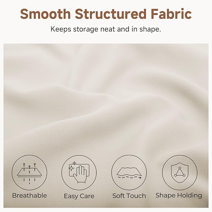 StorageWorks Underbed Shoe Storage Organizer for Closet, 2-Pack Fabric Under Bed Shoe Organizer with Adjustable Dividers, Fits up to 24 Pairs, Beige(Cottlyn Fabric)