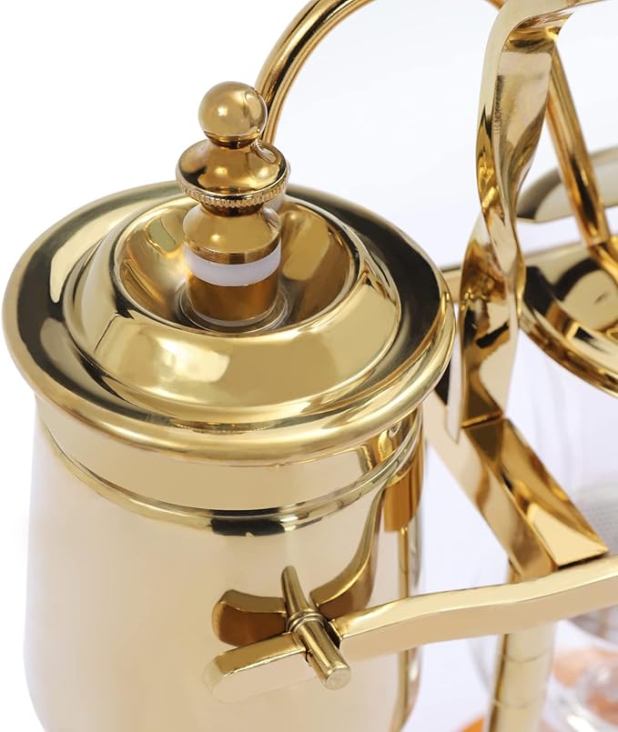 Vintage Siphon/Syphon Coffee Maker Belgian Belgium Coffee Brewer Tea Maker 400ml/ 15oz - Gold