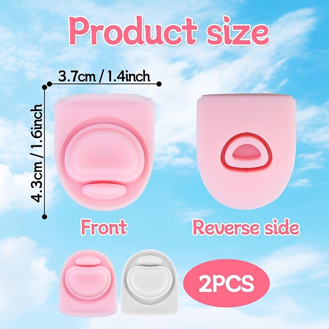 2 Pcs Replacement Rubber Seal Stopper Compatible with Owala FreeSip,Water Bottle Top Gasket Lid for Owala 16/19/24/32/40oz Seal Mouth Cap Silicone Stopper Parts Insert Accessories（White+Pink）