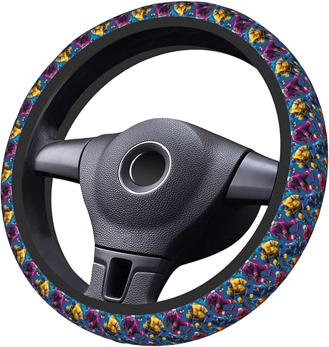 Car Steering Wheel Cover 15 Inch Leather Breathable Universal Auto Steering Wheel Protector Fit Auto Suvs Van Truck - Play Hockey 2