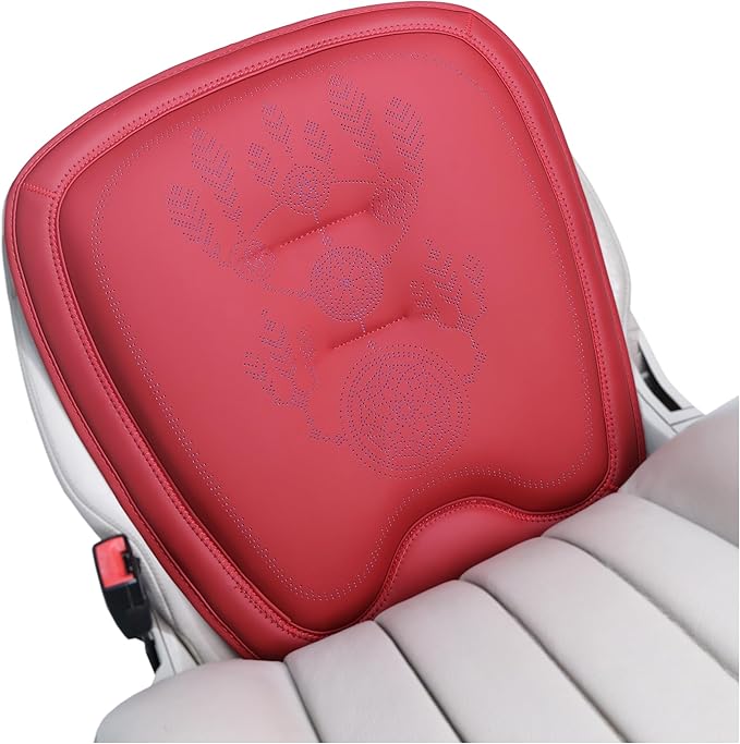 Comfort Dreamcatcher Car Seat Cushion Non-Slip - Relaxing, Optimal Support & Posture for Long Drive (Single Seat (Red))