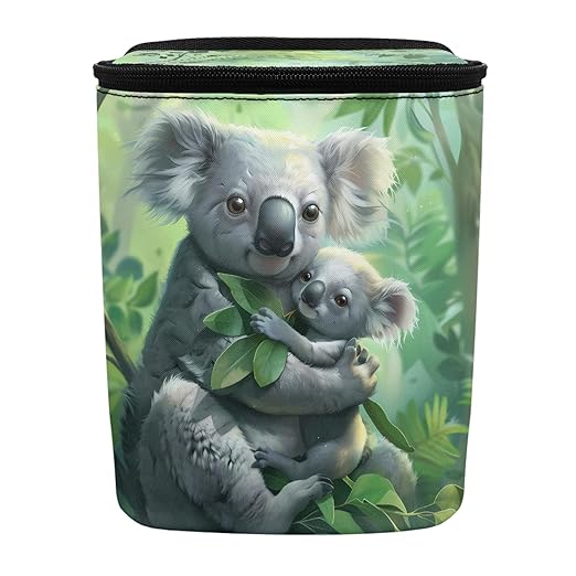 Cute Koala-Shaped Car Trash Bin, Zippered Hanging Design, Keeps Your Vehicle Organized and Tidy