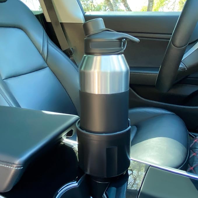 Car Cup Holder Expander Adapter for Large Water Bottles - [Patented & Upgraded] - Holds: Hydro-Flask, Yeti, Nalgene, Owala, 32-40oz - Adjustable Expandable Insert Extender - Universal