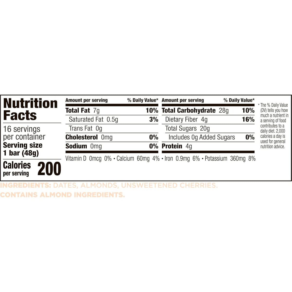 Larabar Cherry Pie Fruit and Nut Bar, Gluten Free and Vegan, 27.2 oz, 16 Ct