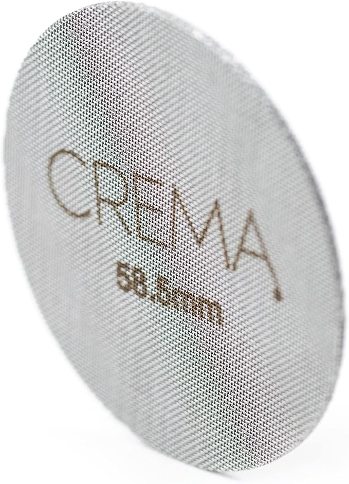 CREMA Coffee Products 58.5mm Puck Screen for Barista Models | 1.7mm Thick 316L Steel Filter | Balanced Water Flow for Improved Extraction | Prevent Channeling & Reduce Maintenance | Easy to Clean