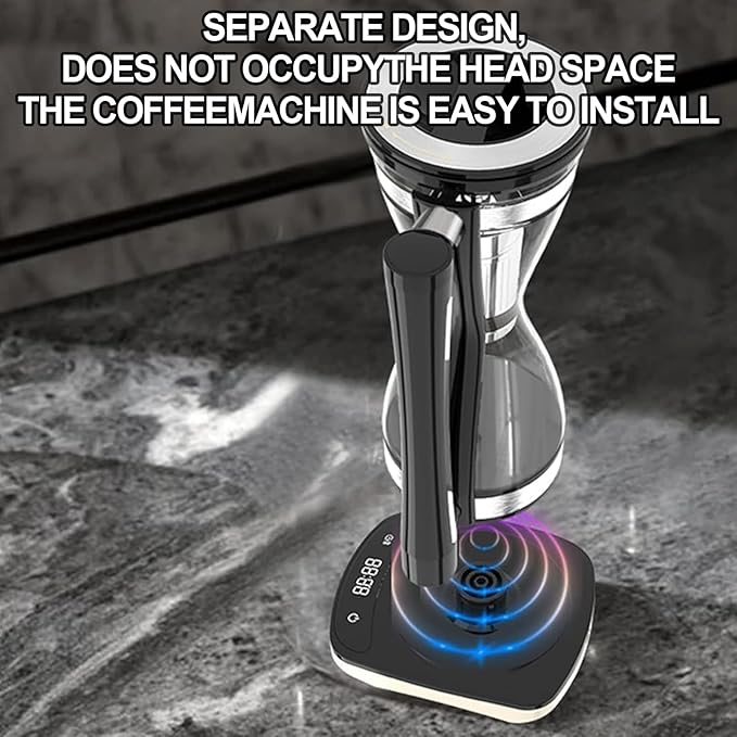 Syphon Vacuum Coffee Maker, Glass Electric Siphon Pot, 3 Adjustable Gears, 30 Minute Keep Warm, 240ml Capacity, for Use at Home, Coffee Shops, Offices & Other Places