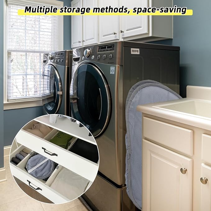 Collapsible Laundry Basket, 90L Foldable Pop-up Laundry Hamper with Handles, Square Mesh Dirty Clothes Hamper for Laundry, Bathroom, Kids Room, Dorm,Travel or Camping (Beige)