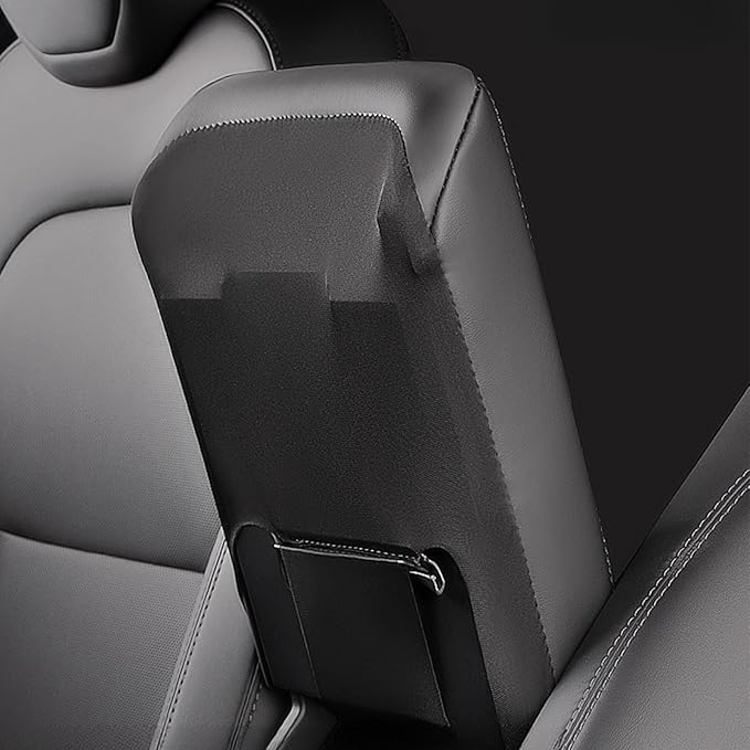 SPORTME Car Armest Cover Soft Leather Anti-Scratch Center Console Cover Pad,Elbow Support Seat Armrest Box Cushion Protector for Tesla Model X 2023 Accessories