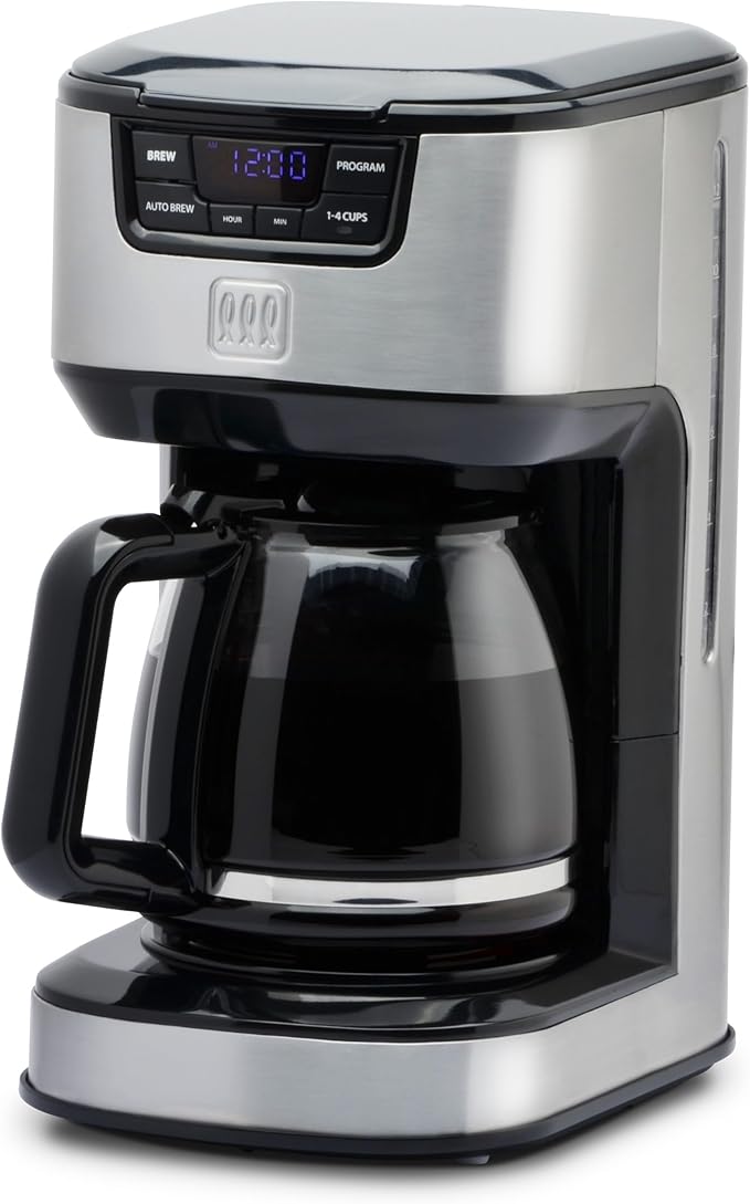 Toastmaster 12-Cup Digital Drip Coffee Maker - Programmable Automatic Coffee Machine - Kitchen Appliance with Keep Warm Setting
