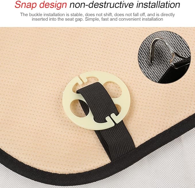3PCS Set Car Seat Cushion for Front and Back Seat, 3D Soft Linen Breathable Auto Seat Cover, Comfort Non-Slip Rubber Bottom, Car Accessories (Beige/3PCS)