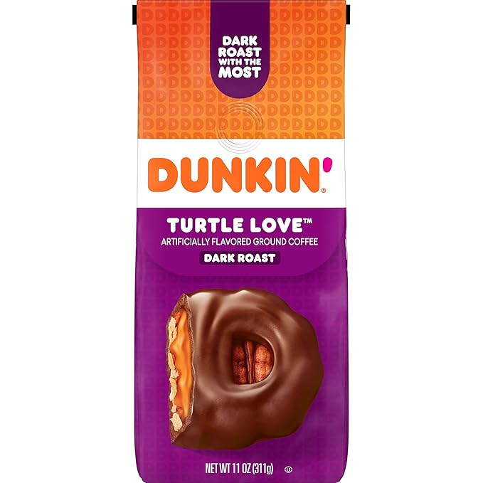 Dunkin' Turtle Love Flavored Ground Coffee, 11 Ounce Bag