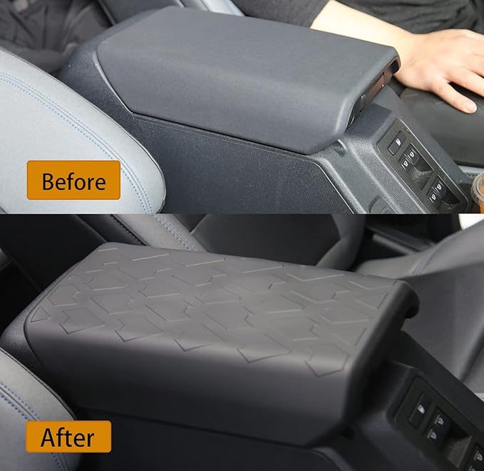 Center Console Armrest Cover Compatible with Ford Bronco Accessories 2021 2022 4 Door and 2 Door, Scratch Resistance Center Console Arm Rest Pad Cushion Automotive Interior Accessories