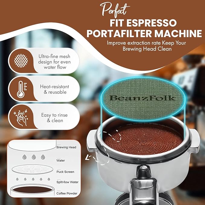8-Piece Espresso Accessories Set – 53 mm Tools for 54 mm Portafilters – Tamper Station, Coffee Tamper, Distributor/Leveler, WDT Tool, Dosing Ring, Cleaning Brush, Puck Screen & Silicone Mat.