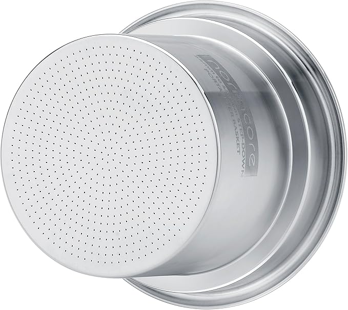 Normcore 54mm to 45.5mm Step-Down Portafilter Basket Kit, CNC-machined From a Solid Block of 304 Stainless Steel, 0.28mm Holes, Includes Dosing Funnel, 45.5mm Puck Screen, 200 Papers Filter