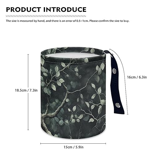Tree Leaves Auto Trash Bin Trash Bag for Cars Hanging Headrest for Back Seat Collapsible Reusable Waterproof Car Organizer