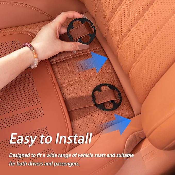 Car Seat Extender Cushion for Honda Pilot 2002-2020 2021 2022 2023 2024 2025 2026, Leather Leg Extender Cushion for Car Seats Office Chairs, Car Seat Extender Pad Leg Support,C White