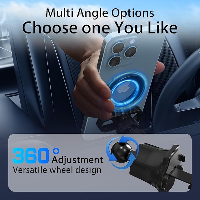 Mag-Safe Car Mount, Adjustable [Quick Install] Ultra Magnetic car phone holder, Air Vent Phone Holders for Your Car, Car Accessories Fit for iPhone 17 16 Pro Max 15 14 13 12 Plus Mini for Men Women
