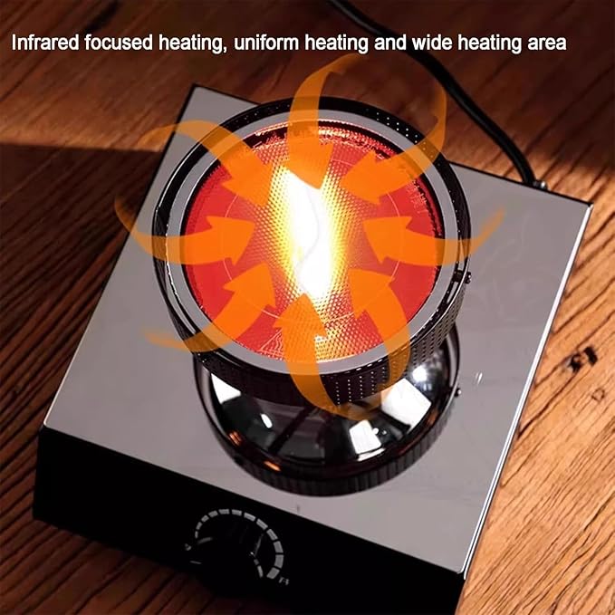 Vacuum Siphon Coffee Maker, Siphon Coffee Maker With Halogen Lamp Heater, Durable Glass, endure temperature extremes crack resistance & Adjustment Temperature for home and professional cafe