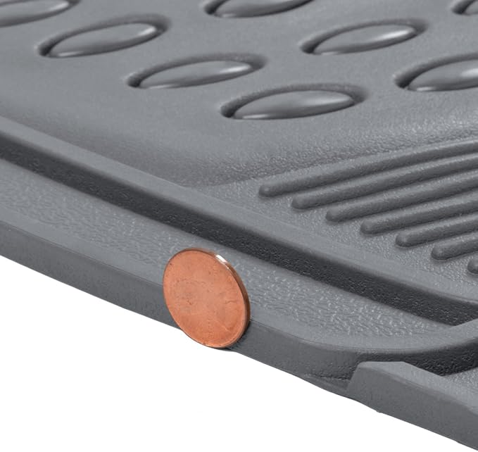 BDK MT783PLUS ProLiner Original Heavy-Duty Front & Rear Rubber Floor Mats, Gray, 3 Piece (Pack of 1)