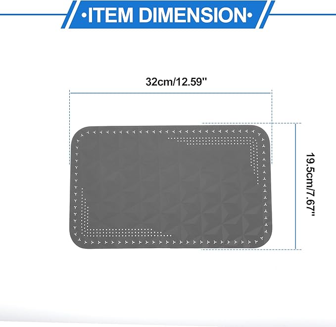 Car Center Console Cushion Pad 12.59"X7.67" Center Console Cover Armrest Seat Box Cover Faux Leather Grey