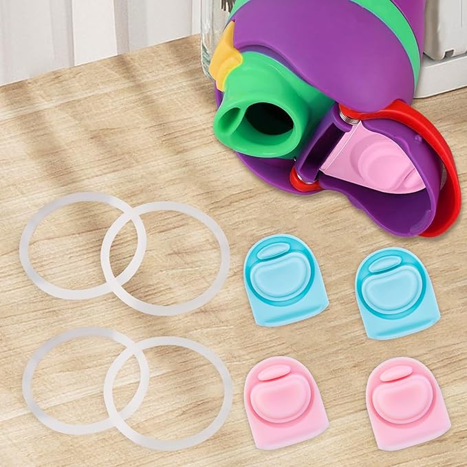 4 Sets Replacement Seal Gasket Stoppers for Owala Freesip Cap Mouth,Silicone O Sealing Ring Parts Water Bottle Top Lid Accessories for Owala Freesip 16/19/24/32/40oz 4p1-a06