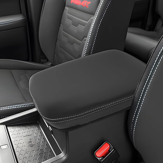 SXCY for 2022-2025 2026 Nissan Frontier Accessories Armrest Cover for Frontier 2024 2025 2026 Accessories 2024 2025 2026 Frontier Center Console Cover 2025 2026 Frontier Console Cover(Gray Line)