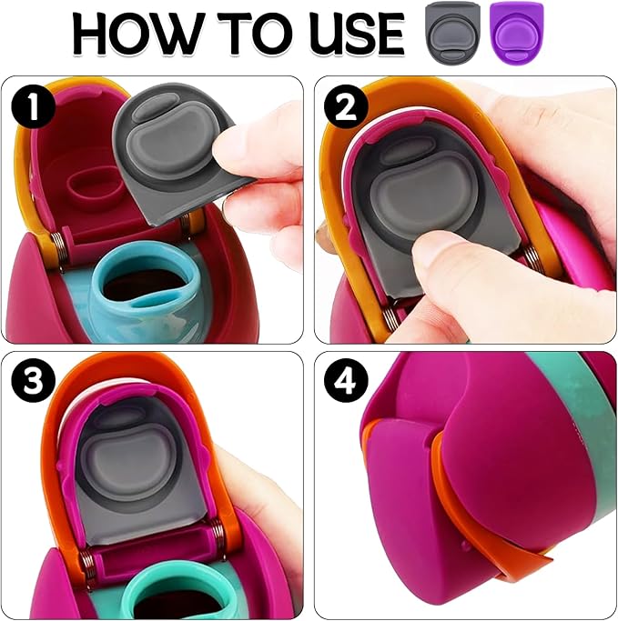 2pcs Replacement Rubber Stopper Seal Compatible with Owala FreeSip 24oz 32oz,Water Bottle Lid Insert Cap Silicone Seal Parts for Owala 16/19/24/32/40oz Spout Gasket Mouthpiece Accessories ZS7