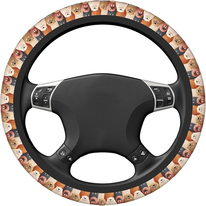 Car Steering Wheel Cover 15 Inch Leather Breathable Universal Auto Steering Wheel Protector Fit Auto Suvs Van Truck - Playful Walrus Wonders 3