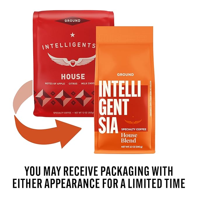 Intelligentsia Coffee, Light Roast Ground Coffee - House Blend 24 Ounces (2 Bags of 12 Ounces)