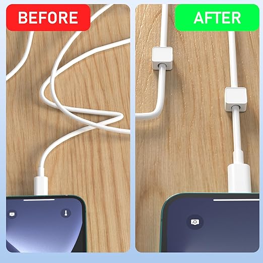 ELZO 12Pack Magnetic Cable Clips,Cord Organizer Holder for Cable Management,Strong Adhesive Charger Wire Organizer Keeper Magnetic Easy Open for Home,Office,Car,Desk,Nightstand