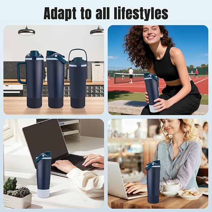 2PCS Silicone Boot Compatible with Owala 30oz & 40oz FreeSip Sway Bottles & Tumblers, Protective Anti-Slip Bottom Cover Sleeve for Freesip Sway Tumbler